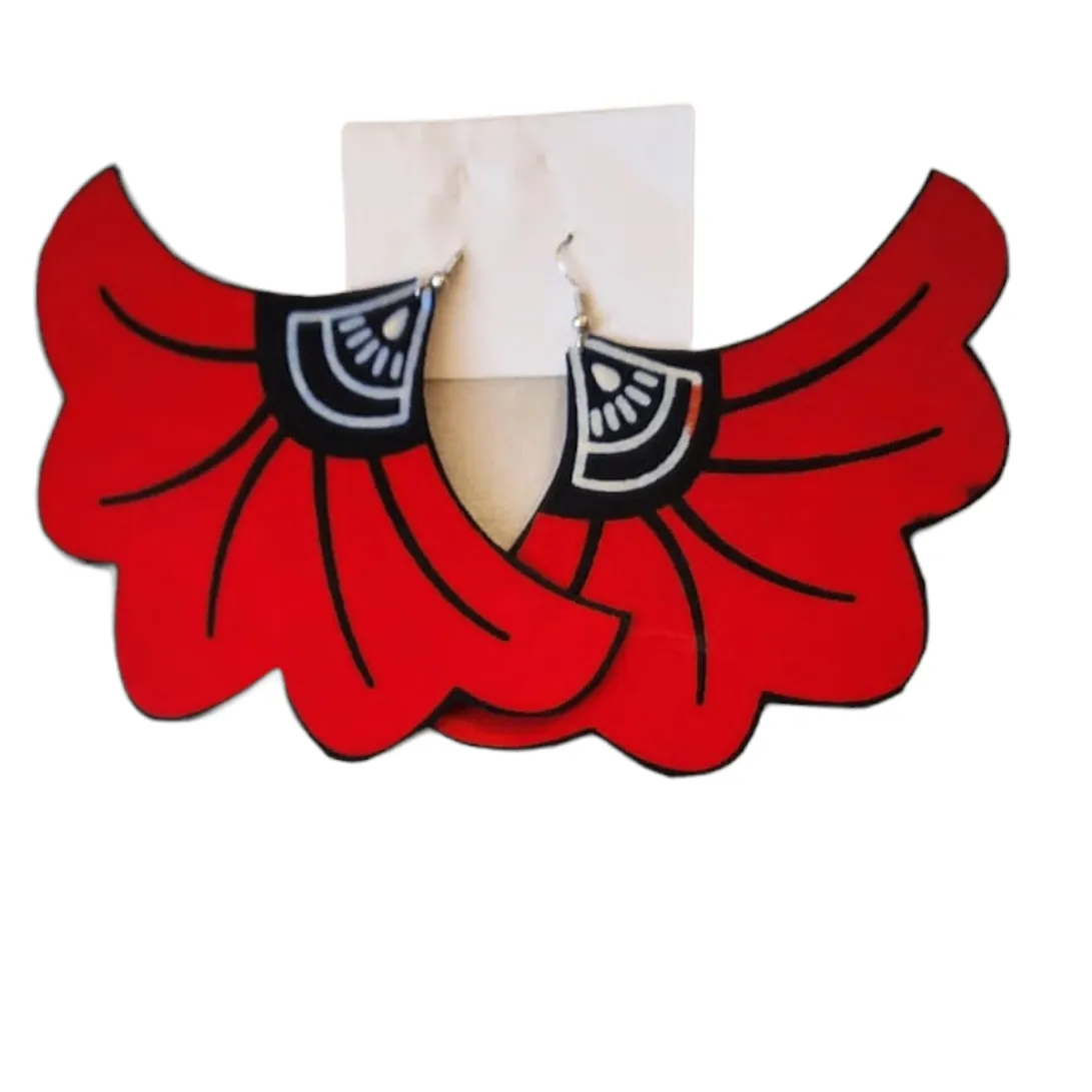 Earring - African Fabric | Bold Statement | Geri's Bluffing Boutique