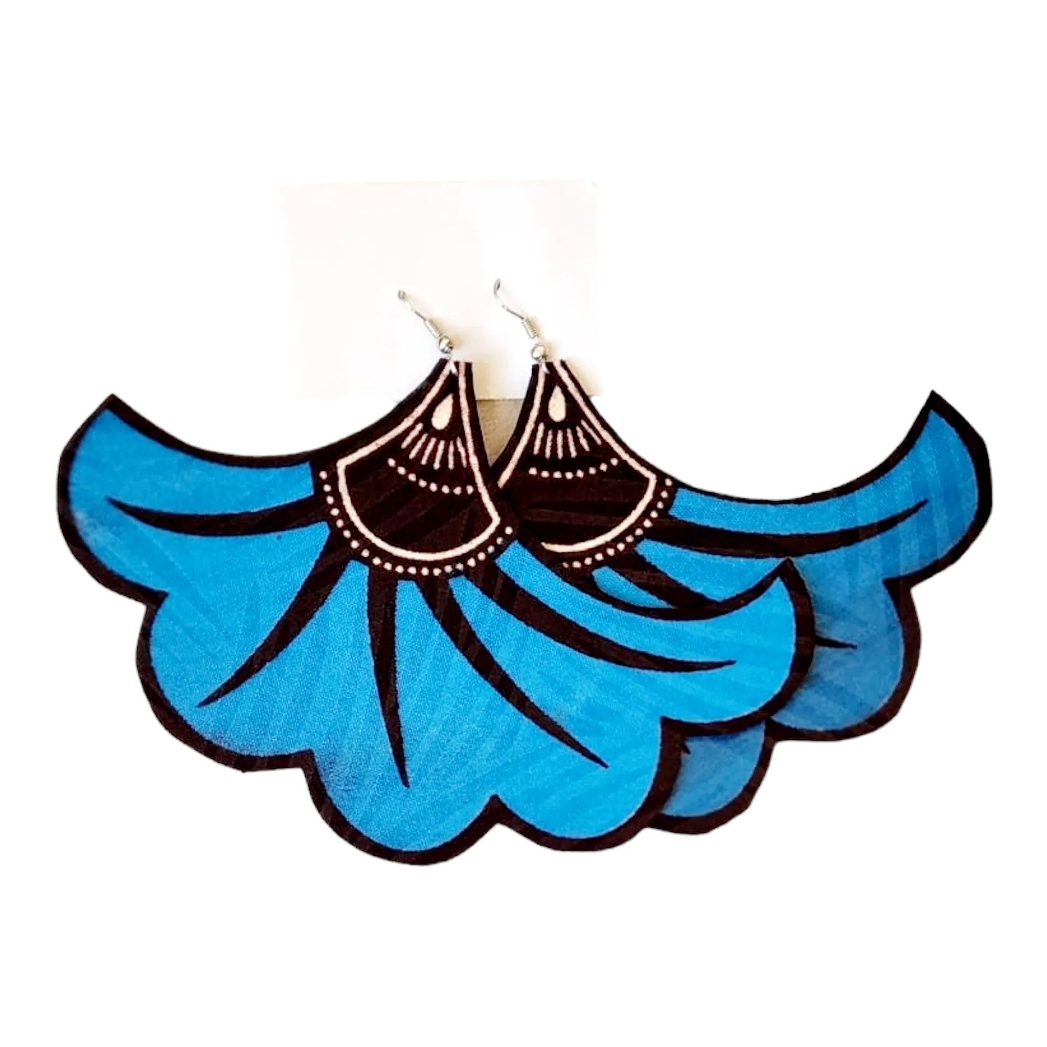 Earring - African Fabric | Bold Statement | Geri's Bluffing Boutique
