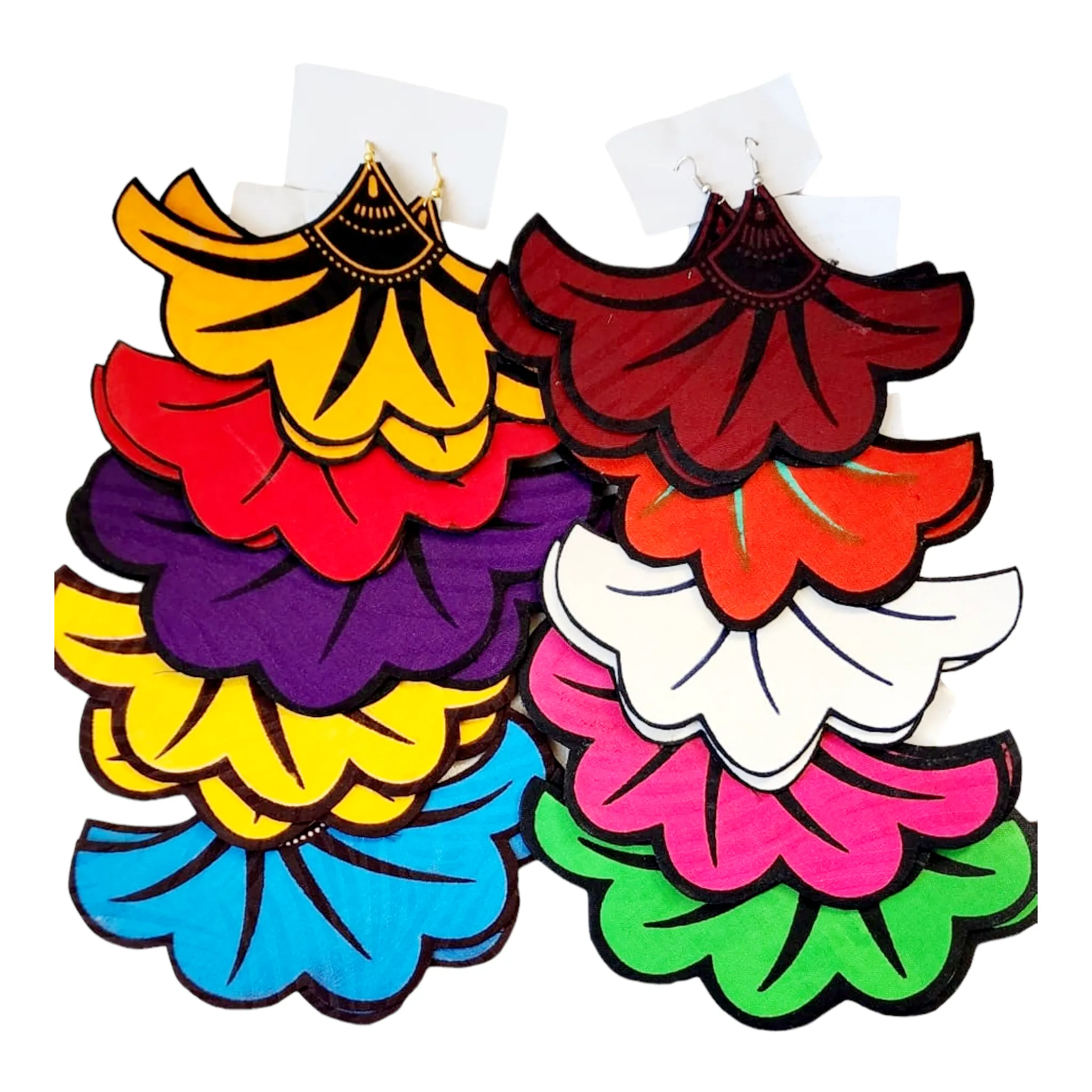 Earring - African Fabric | Bold Statement | Geri's Bluffing Boutique