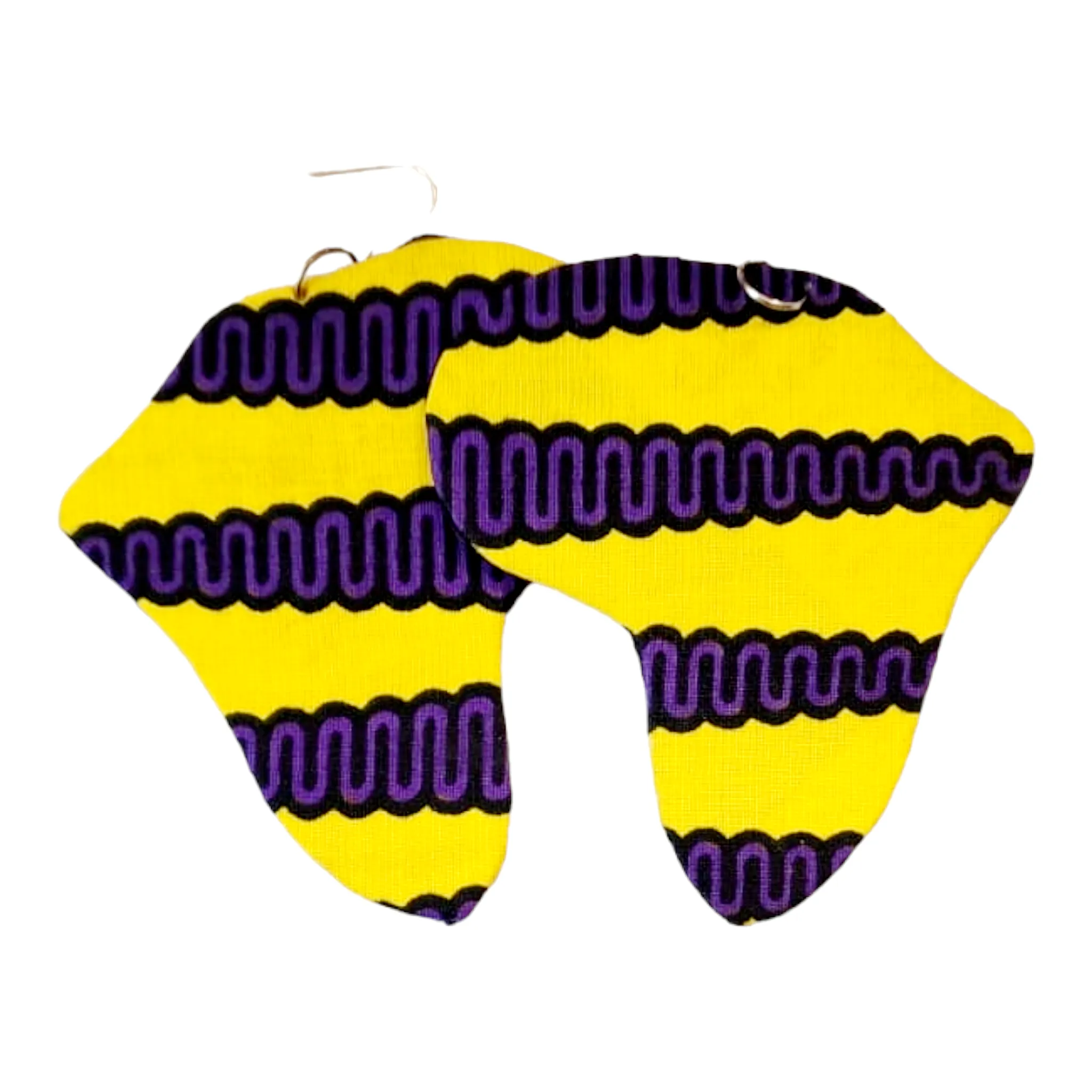 Earring - African Fabric | Bold Statement | Geri's Bluffing Boutique