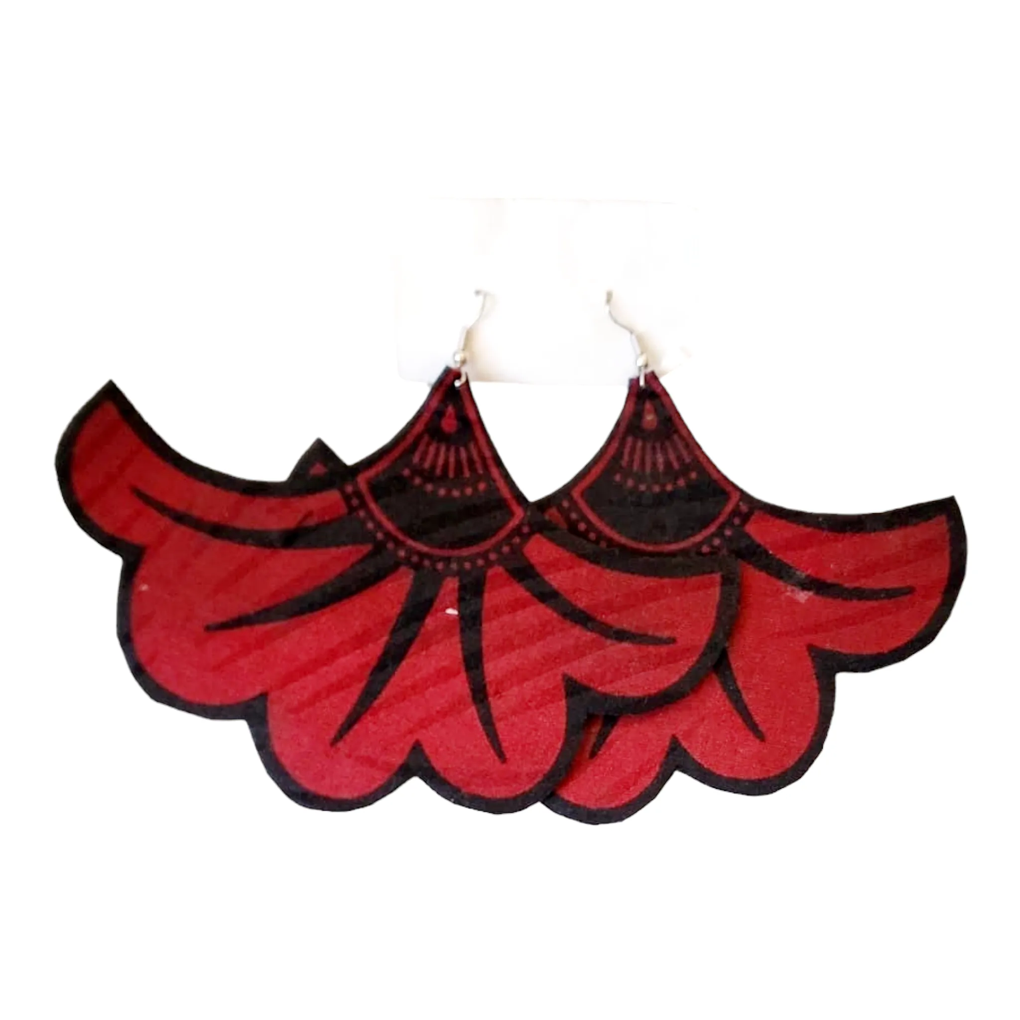 Earring - African Fabric | Bold Statement | Geri's Bluffing Boutique