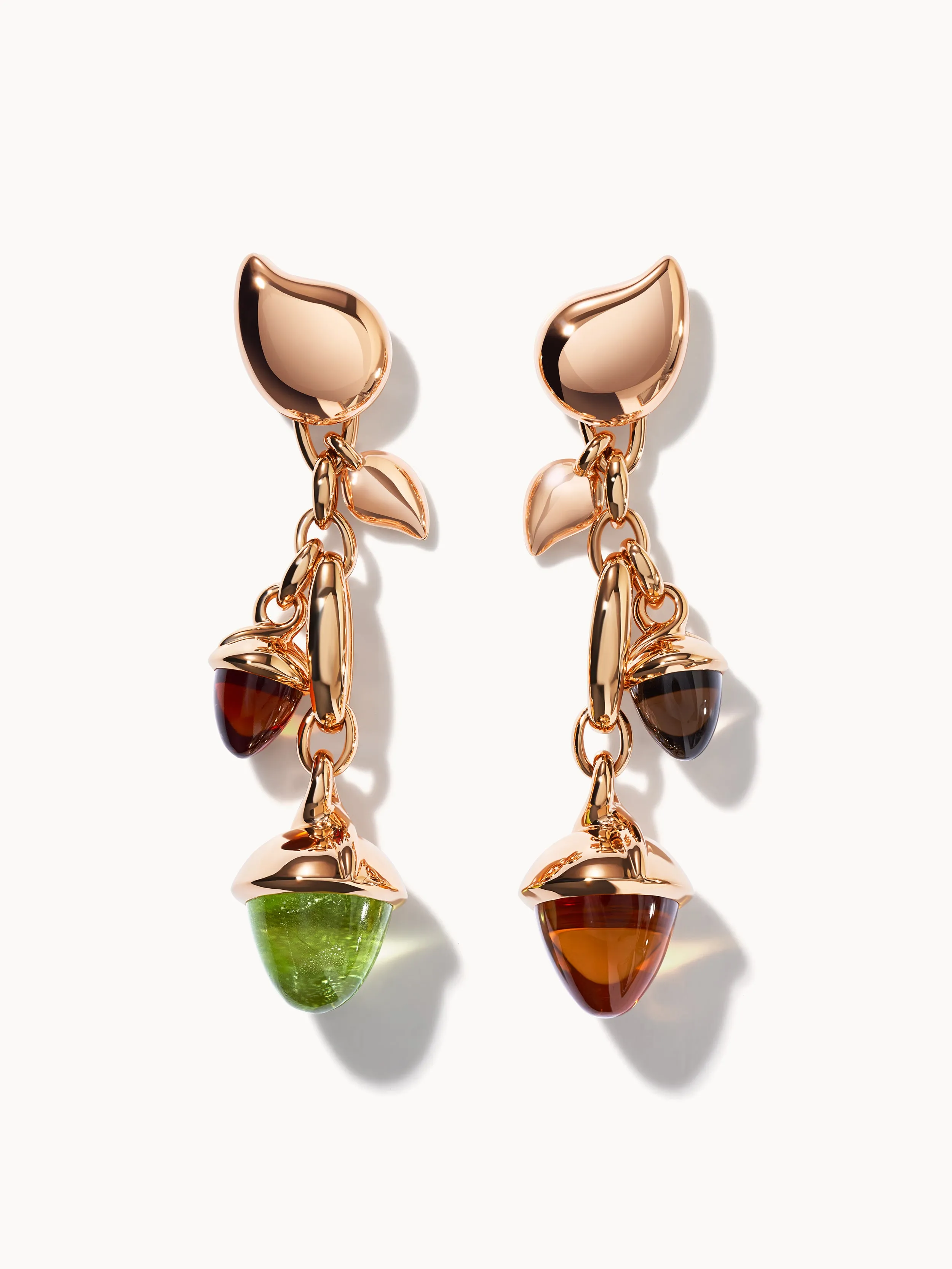Earrings MIKADO Dangling 2 Acorns - 'Indian Summer' 'Indian Summer'