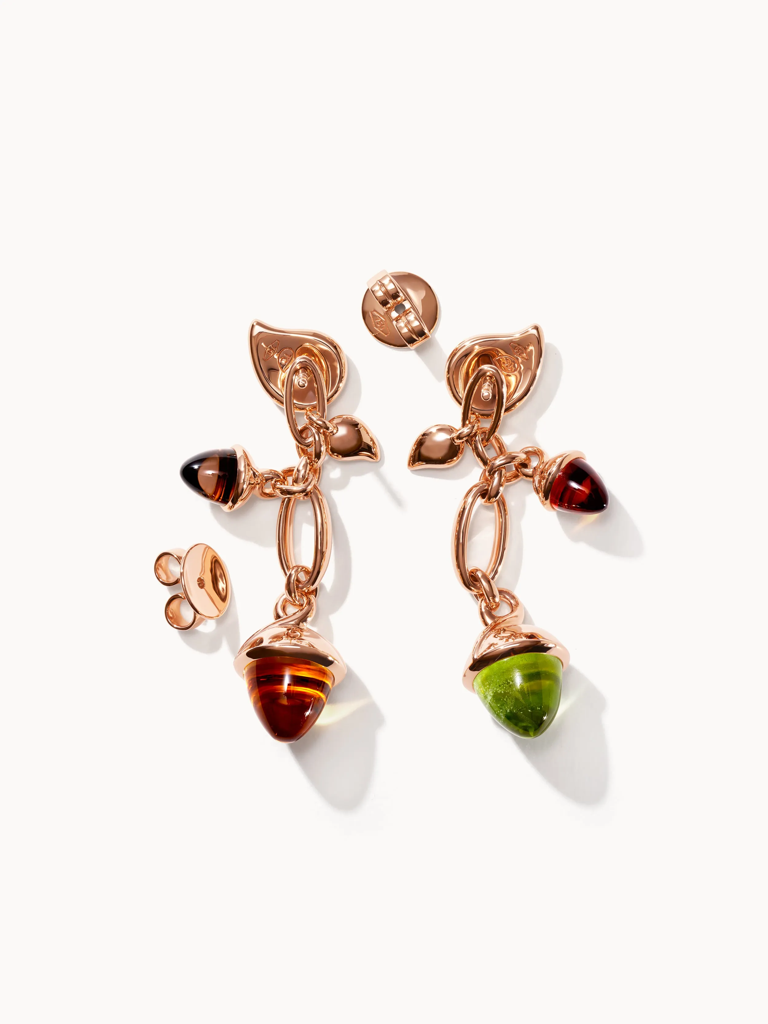 Earrings MIKADO Dangling 2 Acorns - 'Indian Summer' 'Indian Summer'