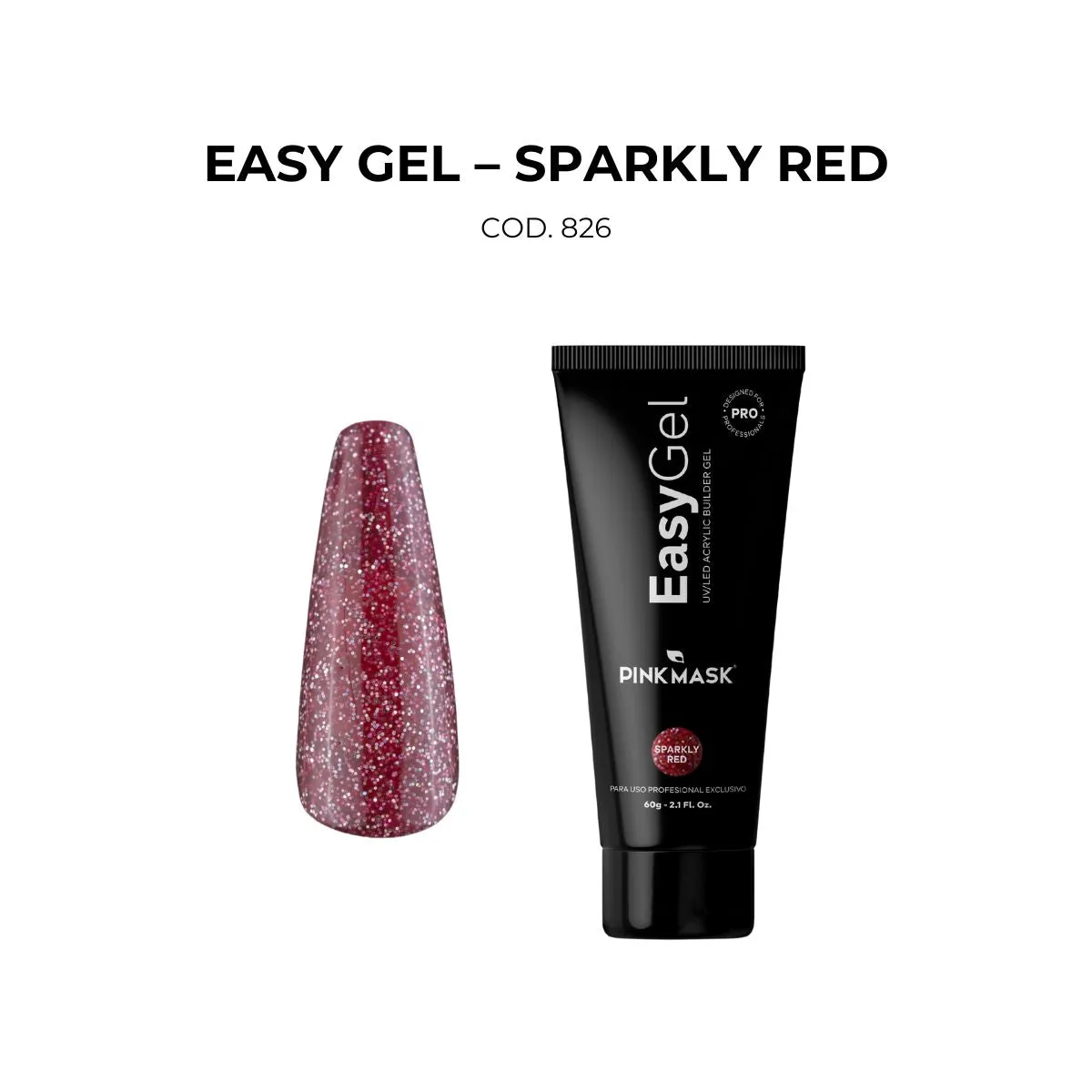 Easy Gel – Sparkly Red - 2oz