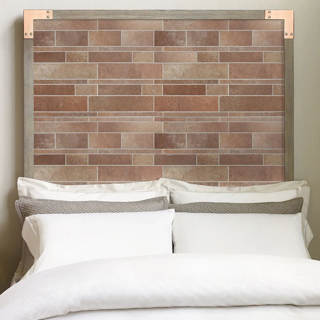 Easy Luxe 12" x 12" Stone Composite Peel & Stick Mosaic Tile (0.96 Sq. Ft. / Sheet) Bond Tile Color: Terracotta
