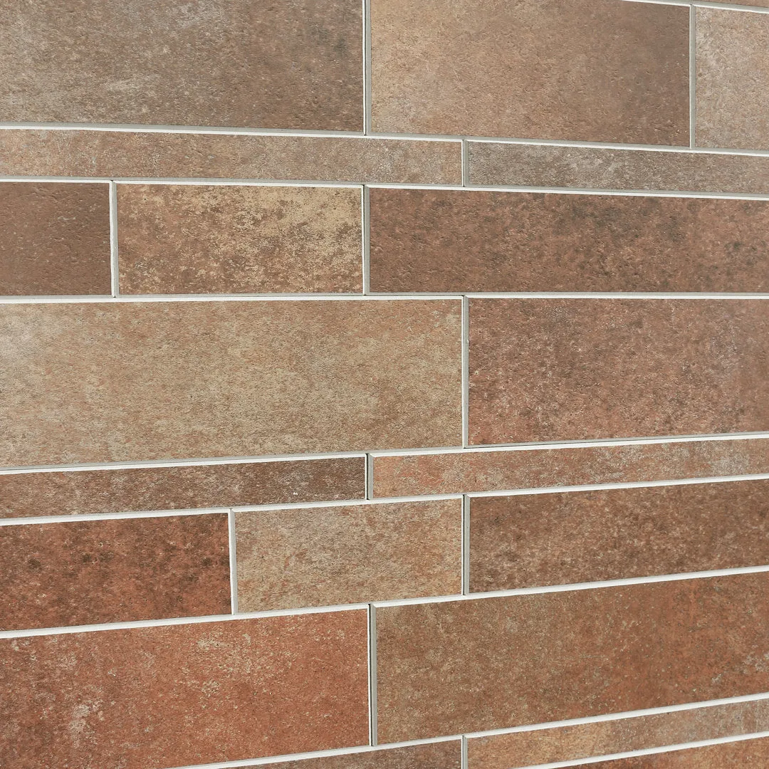 Easy Luxe 12" x 12" Stone Composite Peel & Stick Mosaic Tile (0.96 Sq. Ft. / Sheet) Bond Tile Color: Terracotta