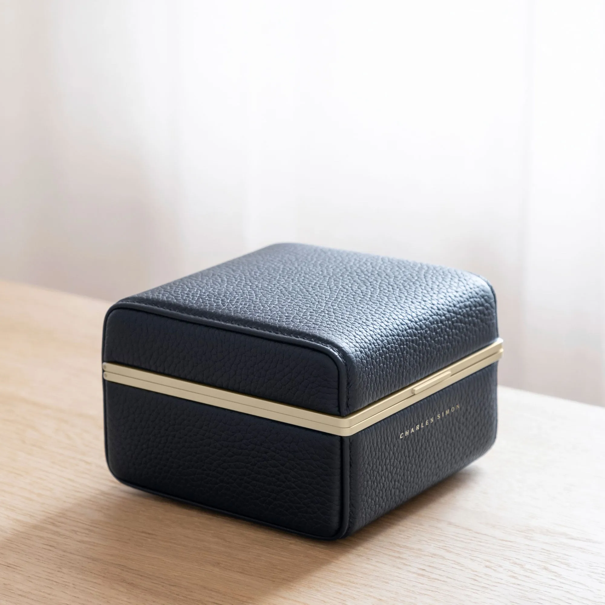 EATON 1 WATCH CASE - MARINE / CHAMPAGNE