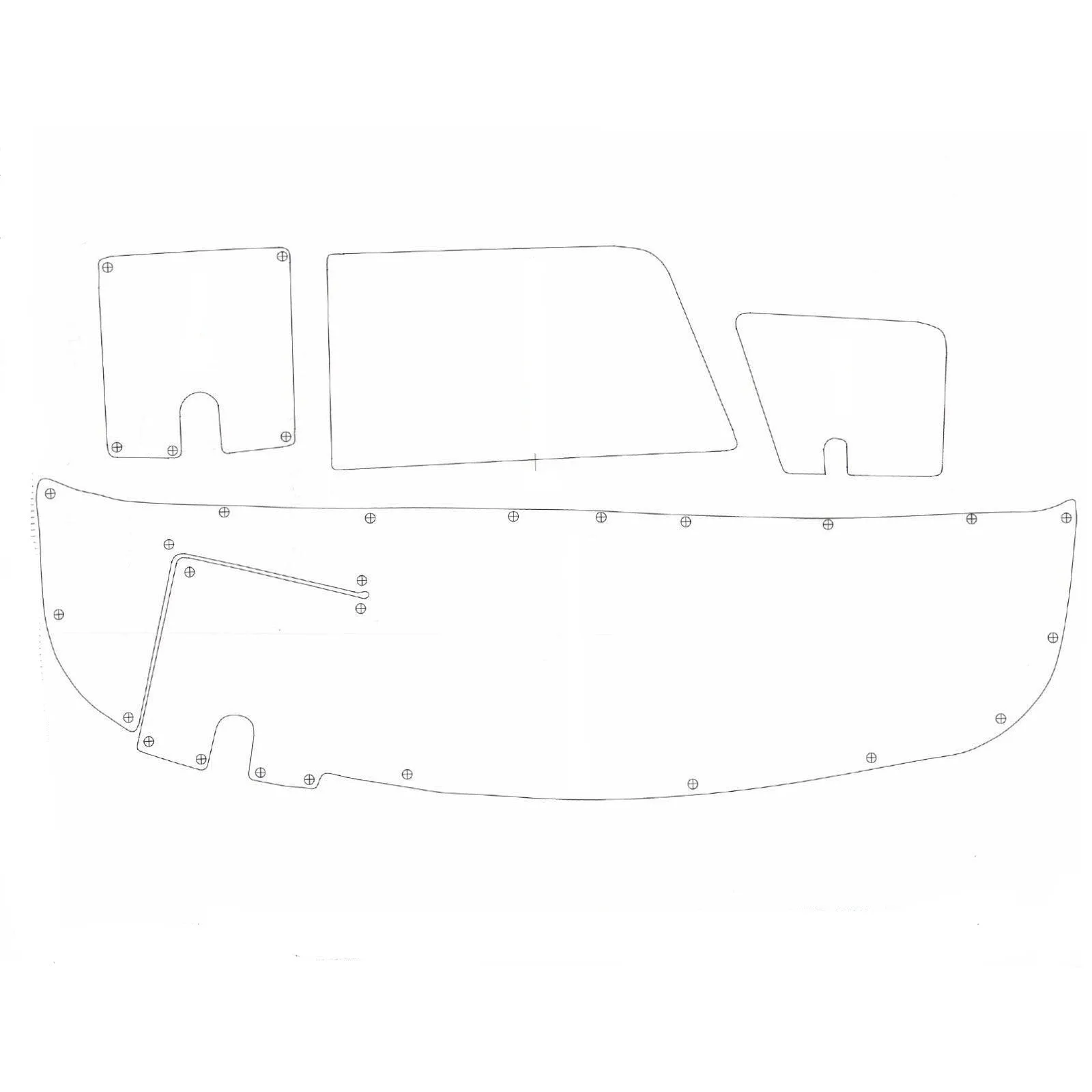 Ebbtide 2300 Cuddy Cruiser SWIM PLATFORM Snap in Boat Carpet