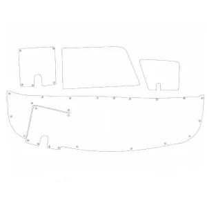 Ebbtide 2300 Cuddy Cruiser SWIM PLATFORM Snap in Boat Carpet
