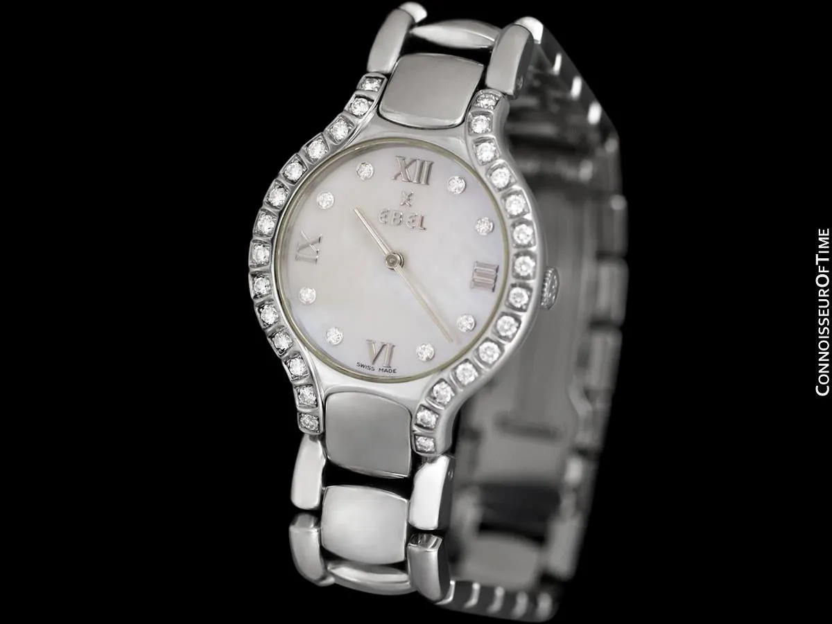 Ebel Beluga Ladies Watch - Stainless Steel with Original Factory Set Ebel Diamonds