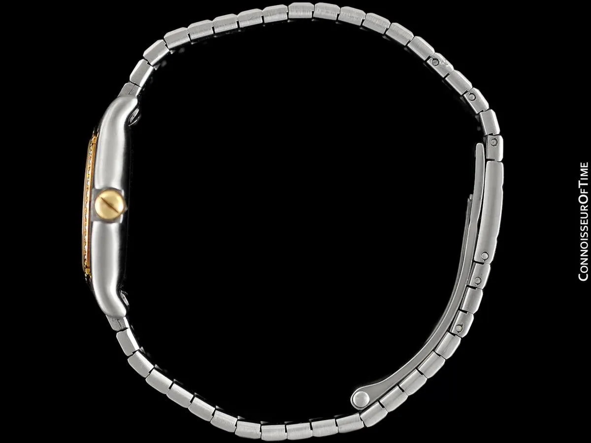 Ebel Classic Wave Ladies Mini Watch - Stainless Steel & 18K Gold with Original Factory Set Ebel Diamonds