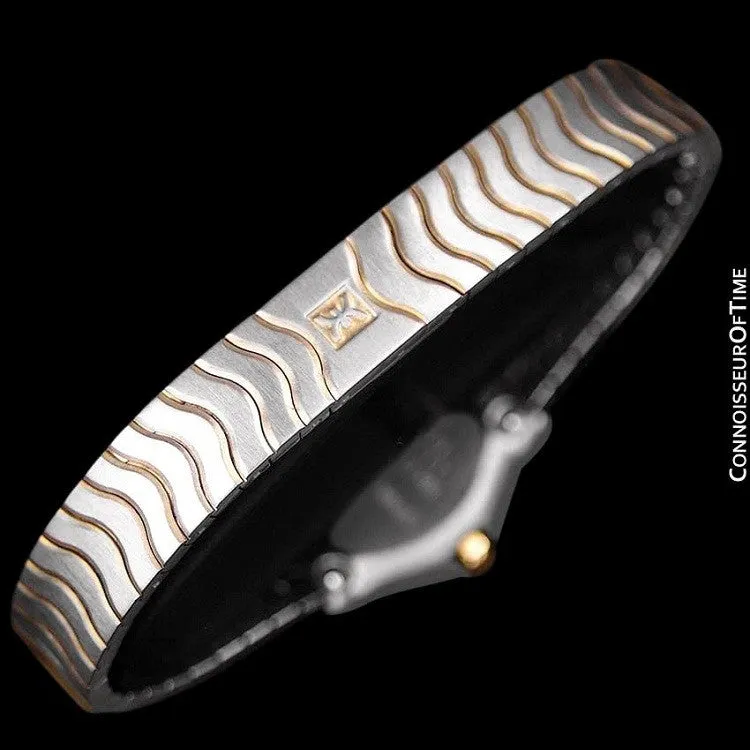 Ebel Classic Wave Ladies Mini Watch - Stainless Steel & 18K Gold with Original Factory Set Ebel Diamonds