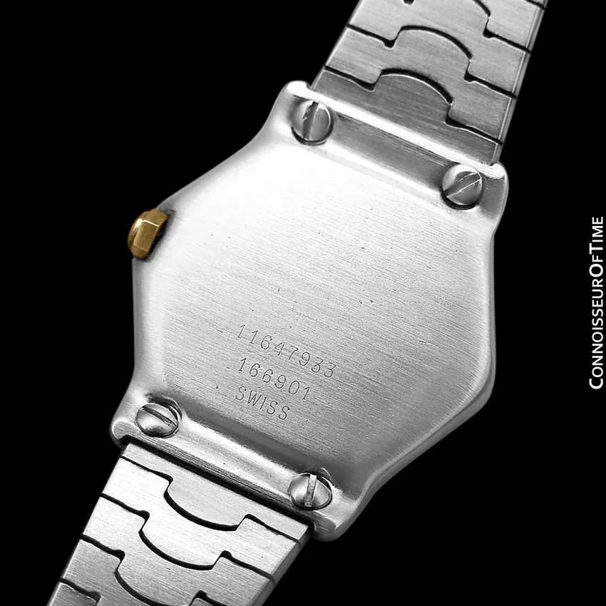 Ebel Classic Wave Ladies Mini Watch - Stainless Steel and 18K Gold with Original Factory Set Ebel Diamonds