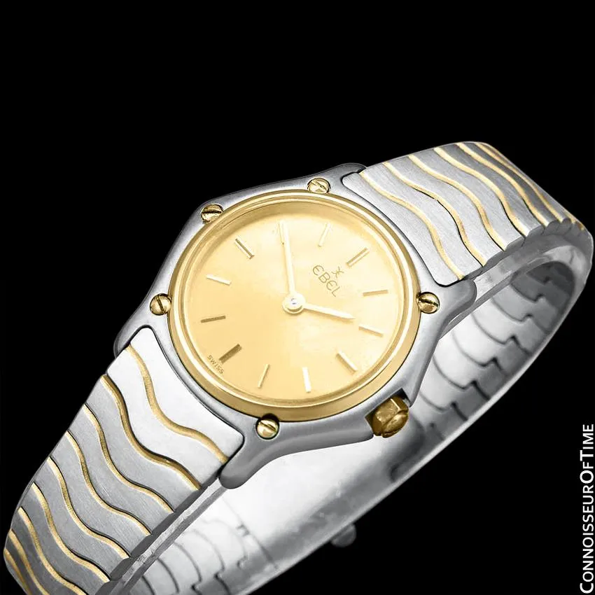 Ebel Classic Wave Ladies Two-Tone Mini Bracelet Watch - Stainless Steel & 18K Gold