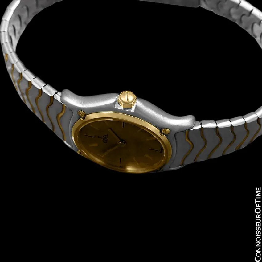 Ebel Classic Wave Ladies Two-Tone Mini Bracelet Watch - Stainless Steel & 18K Gold