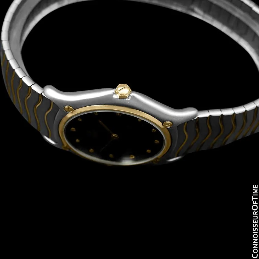 Ebel Classic Wave Unisex Mens Midsize Watch with Bracelet - Stainless Steel and 18K Gold