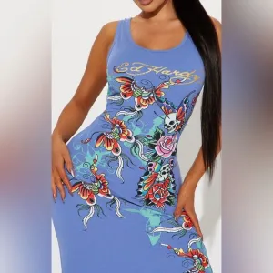 Ed Hardy Butterfly Maxi Dress