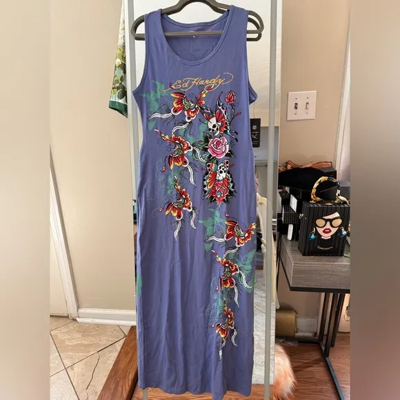 Ed Hardy Butterfly Maxi Dress