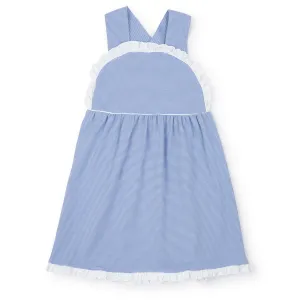 Eden Girls' Dress - Blue and White Stripes