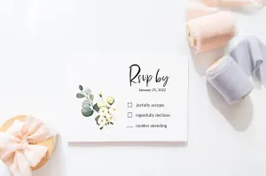Editable Wedding RSVP Card Template - JAIDEN