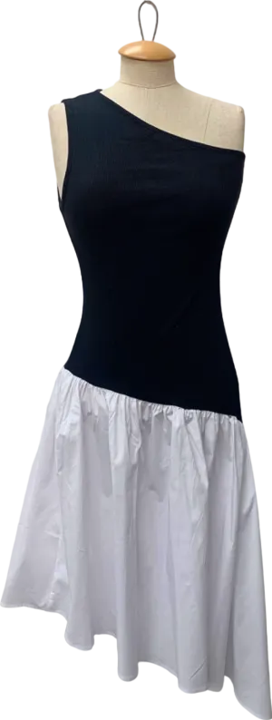 EGO Black and White Asymmetric Dress UK S
