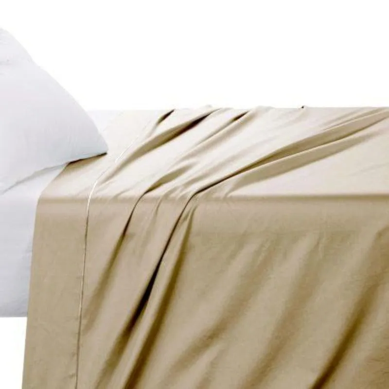 Egyptian Cotton Flat Sheet 600 Thread Count  Stone
