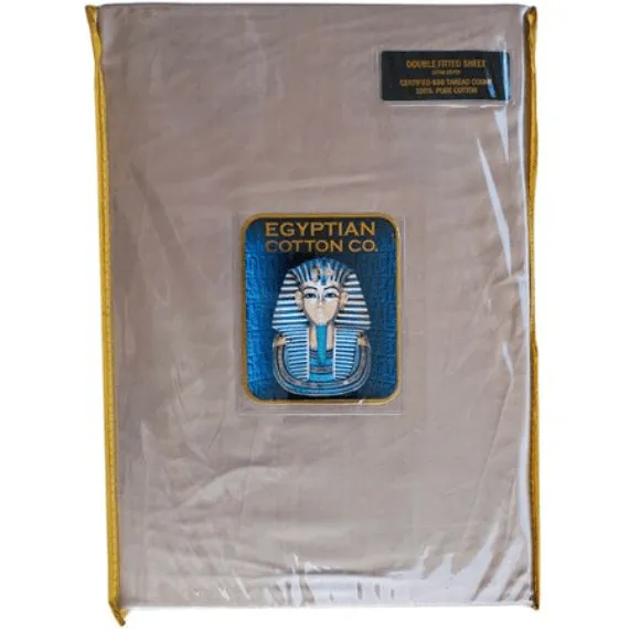 Egyptian Cotton Flat Sheet 600 Thread Count  Stone