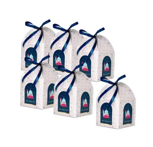 Eid Mubarak Favour Gift Boxes - Taupe - Pack of 6 - FB 02