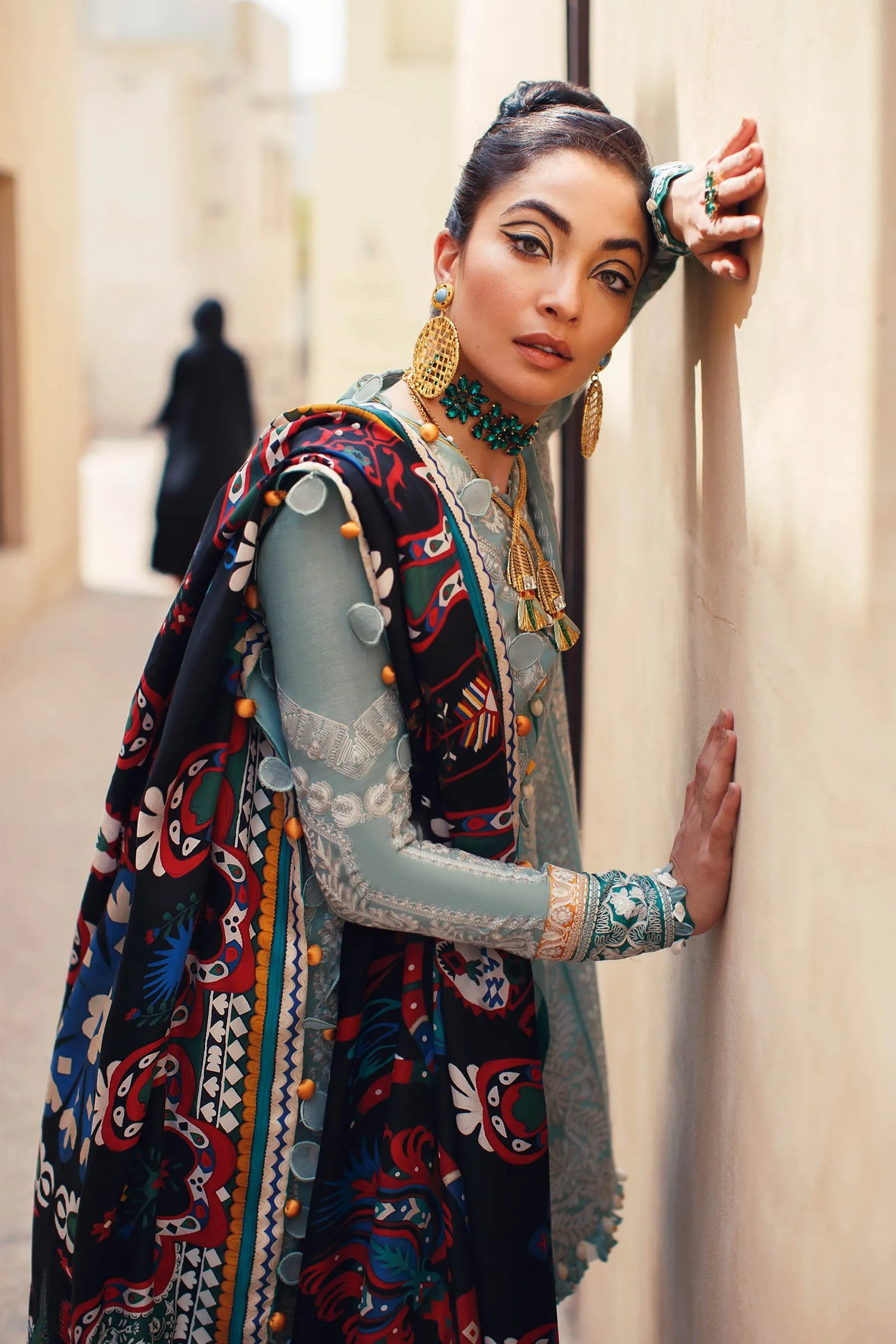 EL22-03 A (QISTINA)  | Elan Lawn 2022 | Unstitched Embroidered Lawn Suit