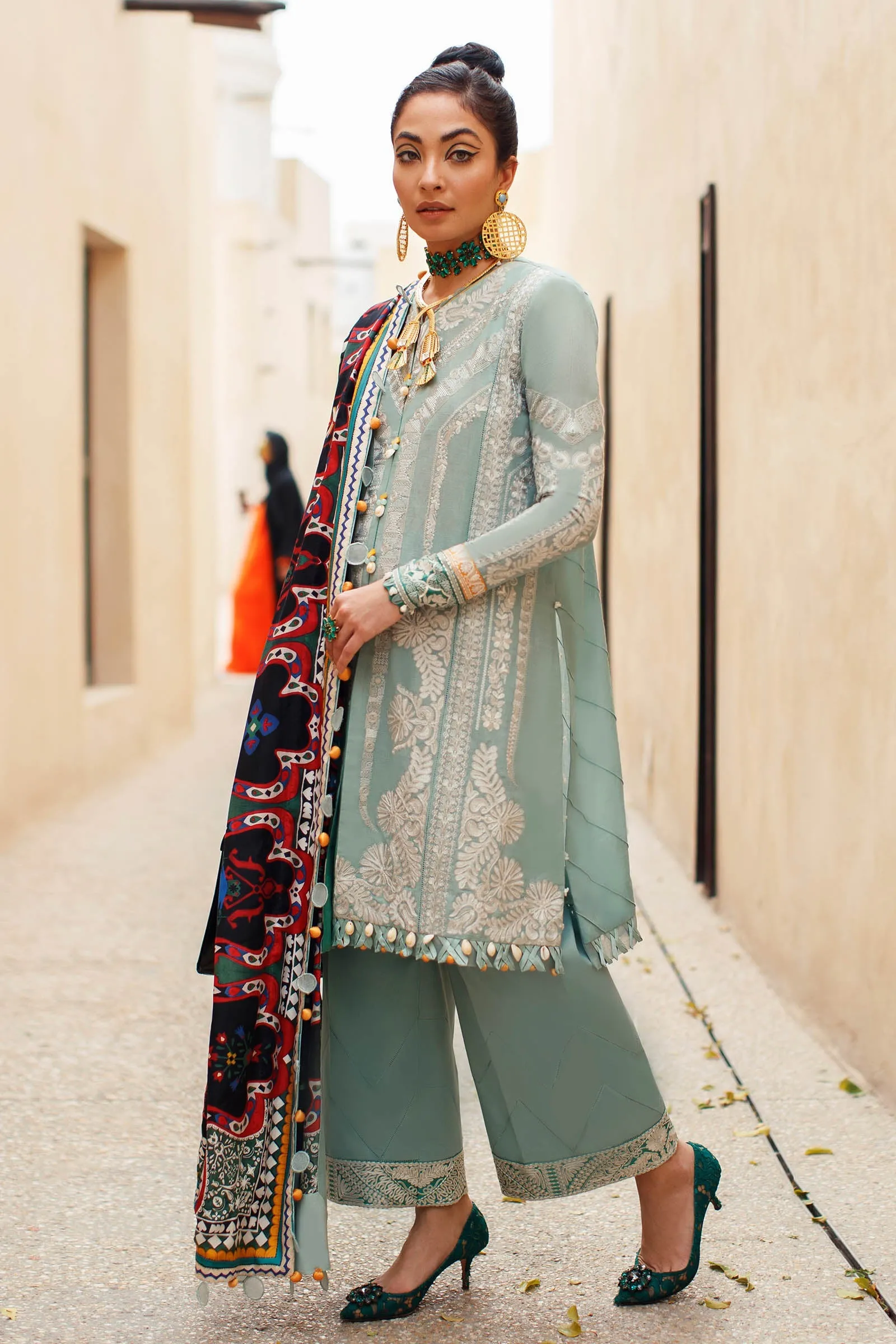 EL22-03 A (QISTINA)  | Elan Lawn 2022 | Unstitched Embroidered Lawn Suit