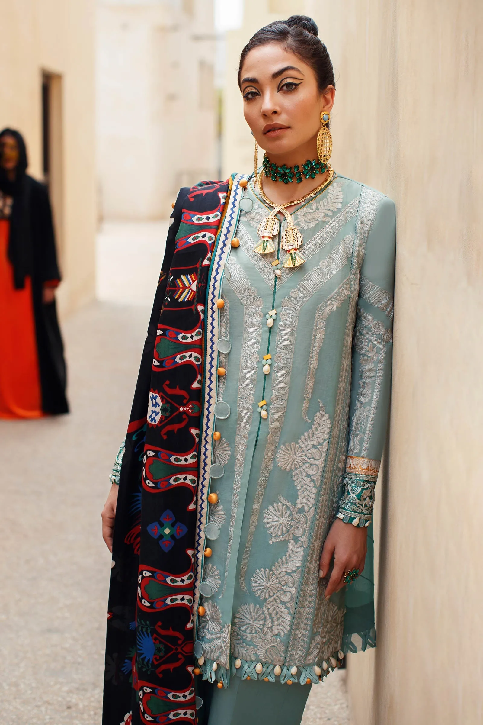 EL22-03 A (QISTINA)  | Elan Lawn 2022 | Unstitched Embroidered Lawn Suit