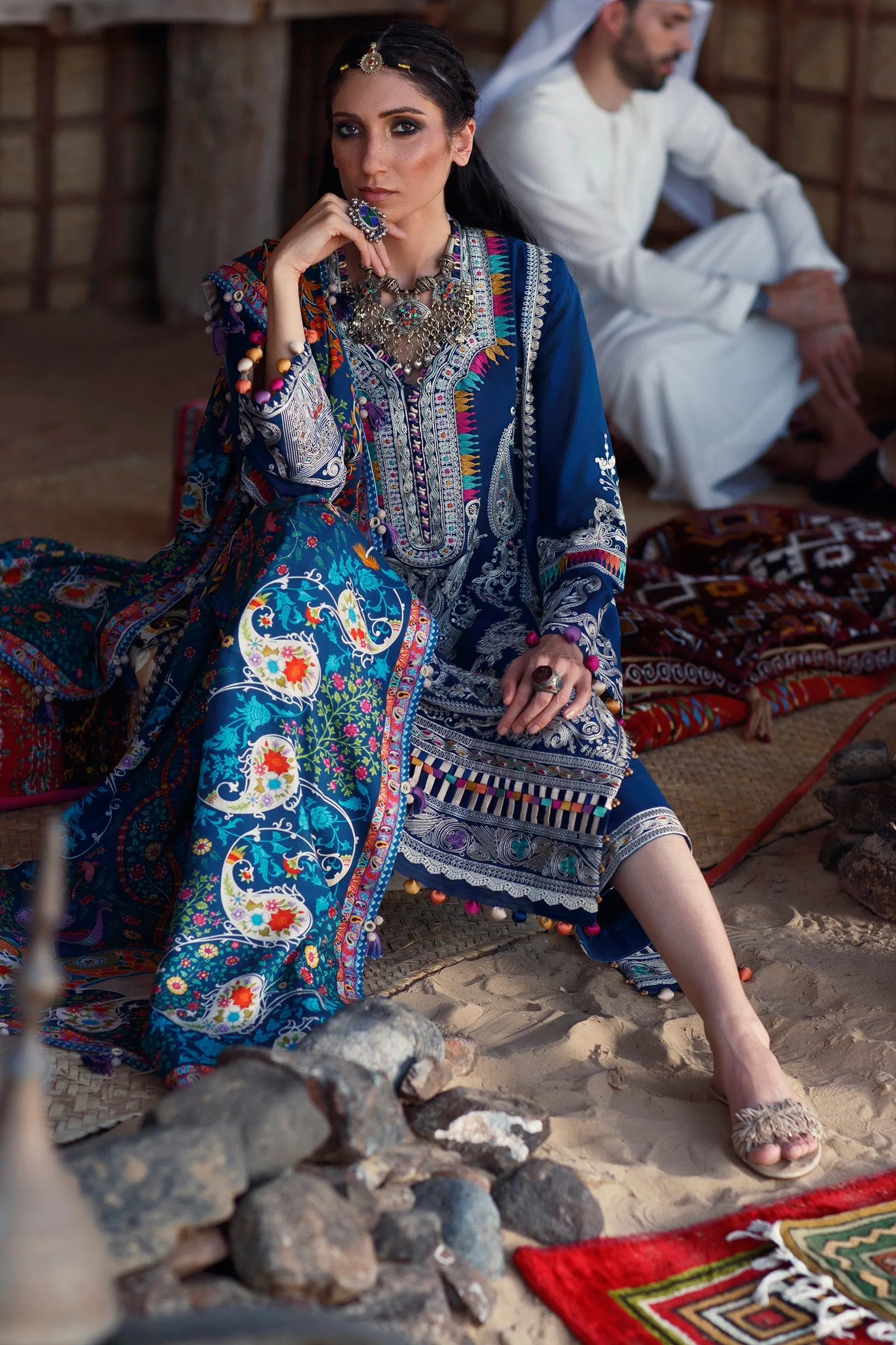 EL22-10 A (SHERINE)  | Elan Lawn 2022 | Unstitched Embroidered Lawn Suit