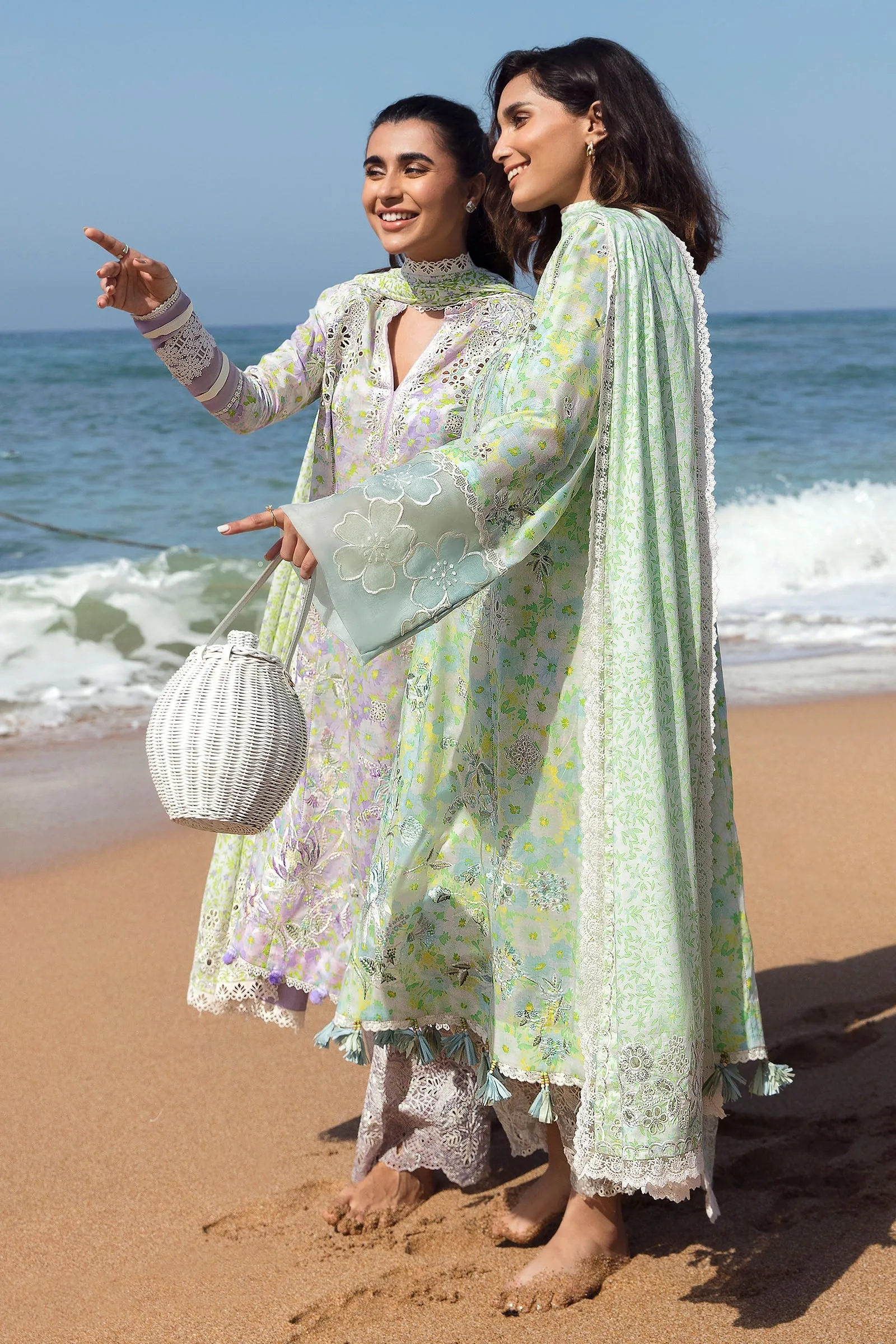 ELA (ZL23-03 B) | Zaha Lawn Collection 2023 | Embroidered Unstitched Lawn Suits
