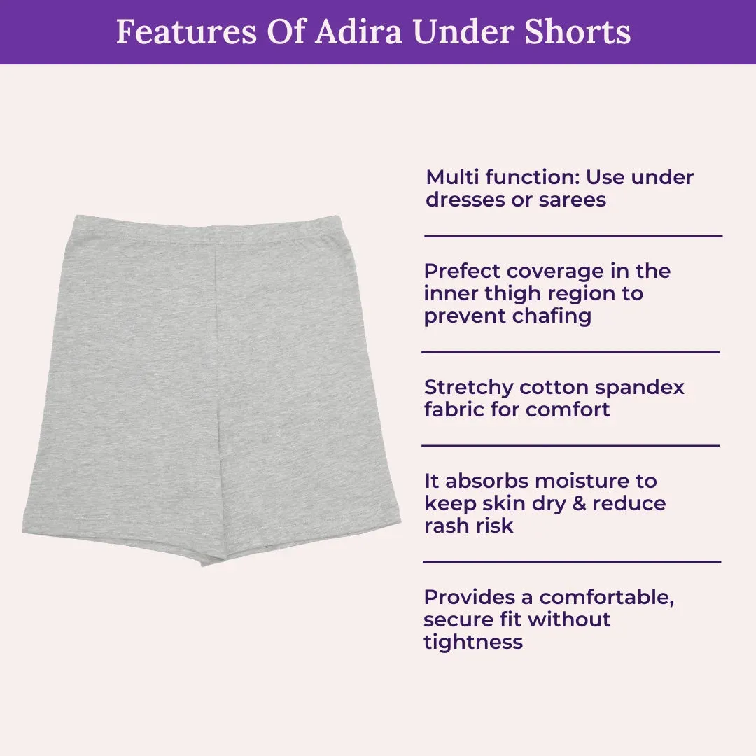 Elderly Under Shorts | Full Hip Coverage | Prevents Inner Thigh Chafing | Pack Of 2