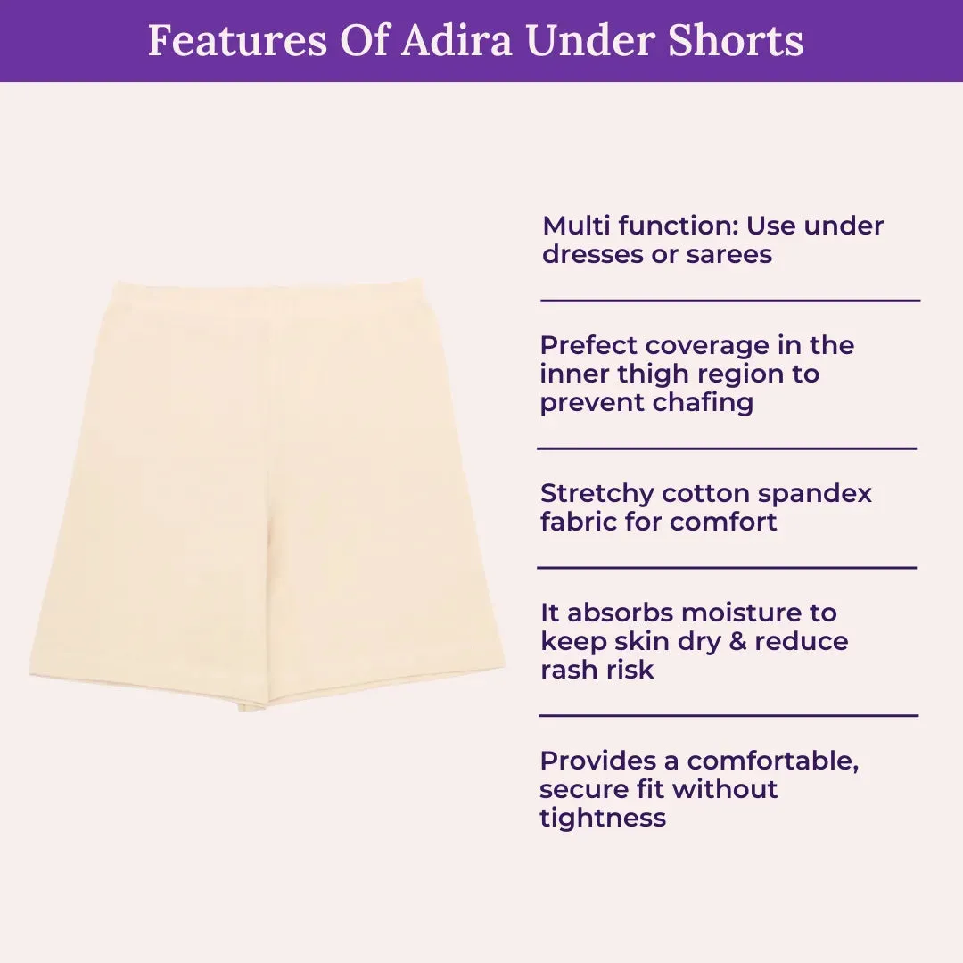 Elderly Under Shorts | Full Hip Coverage | Prevents Inner Thigh Chafing | Pack Of 5