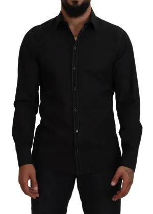 Elegant Black Formal Cotton Shirt