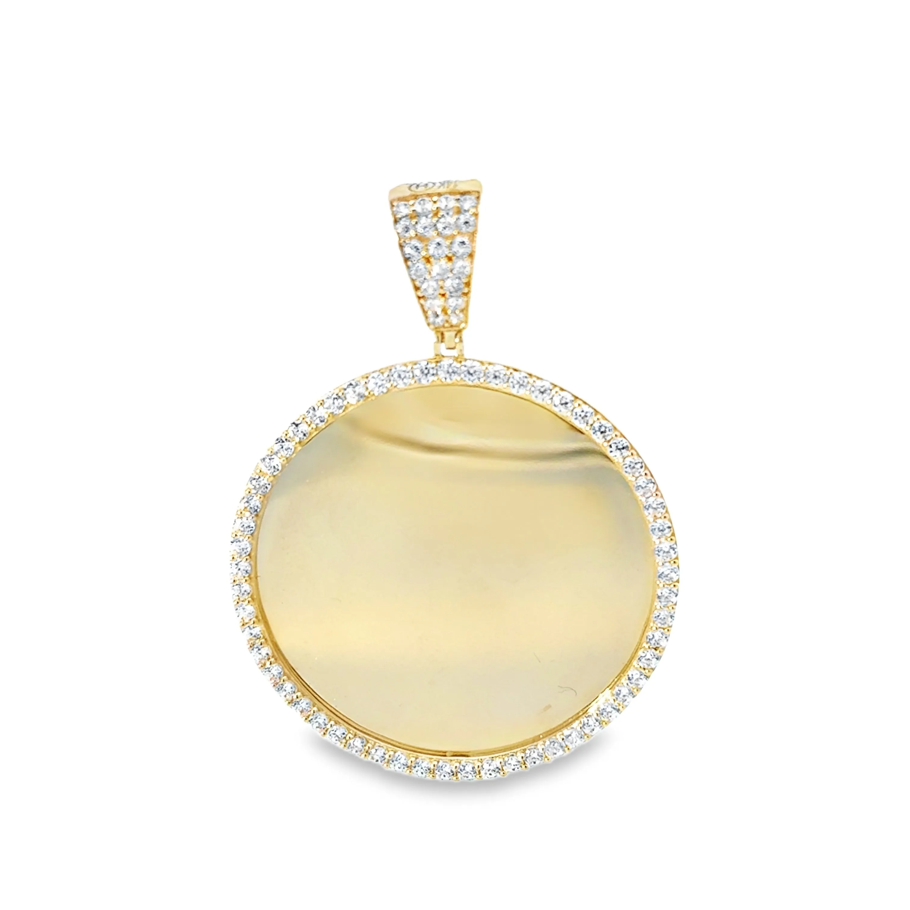 Elegant Gold Pendant with Zirconias 14k