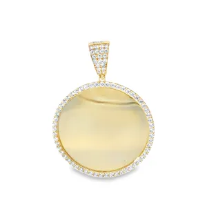 Elegant Gold Pendant with Zirconias 14k