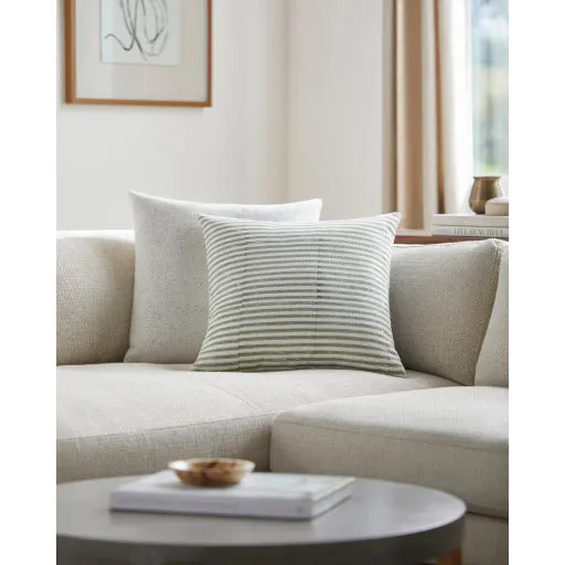Elegant Linen and Cotton Accent Pillow