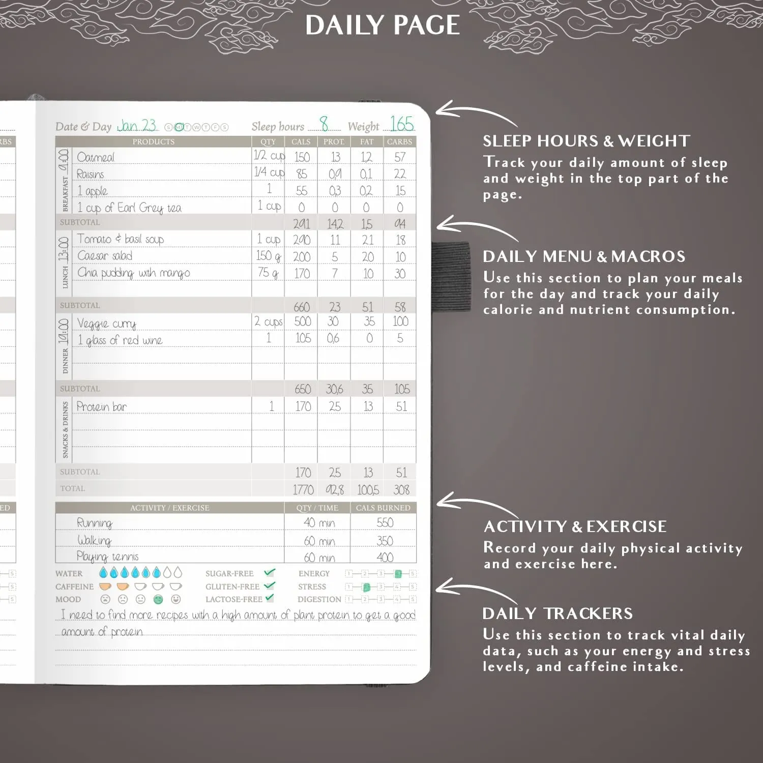 Elevate Your Well-being with the Legend Wellness Planner & Food Journal