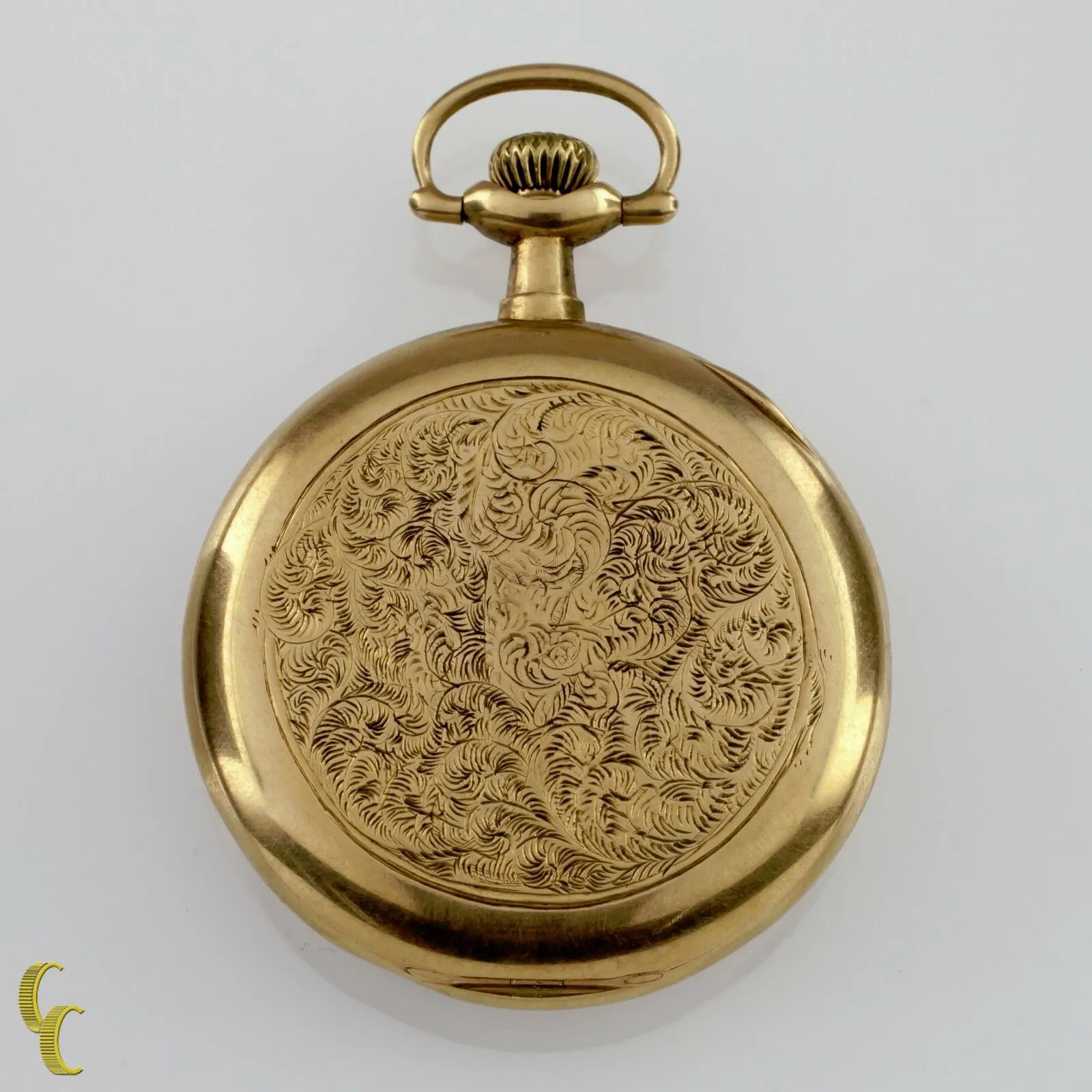 Elgin Open Face 14k Yellow Gold Pocket Watch 15 Jewel Size 12 Grade 315