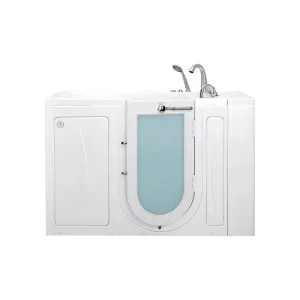 Ella Capri 30"x52" Acrylic Hydro Massage Walk-In Bathtub with Right Outward Swing Door, Heated Seat, 5 Piece Fast Fill Faucet, 2" Dual Drain