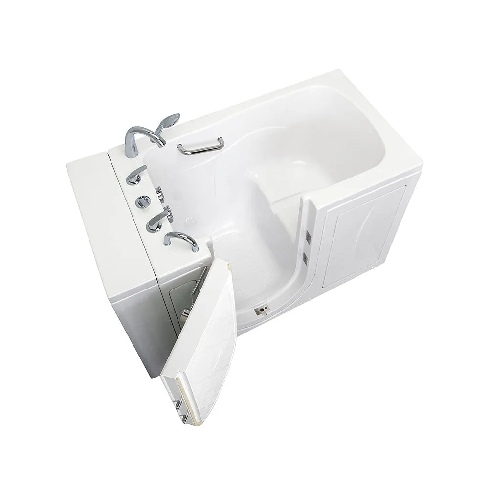 Ella Capri 30"x52" Acrylic Soaking Walk-In-Bathtub, Left Outward Swing Door, 5 Piece Fast Fill Faucet, 2" Dual Drain
