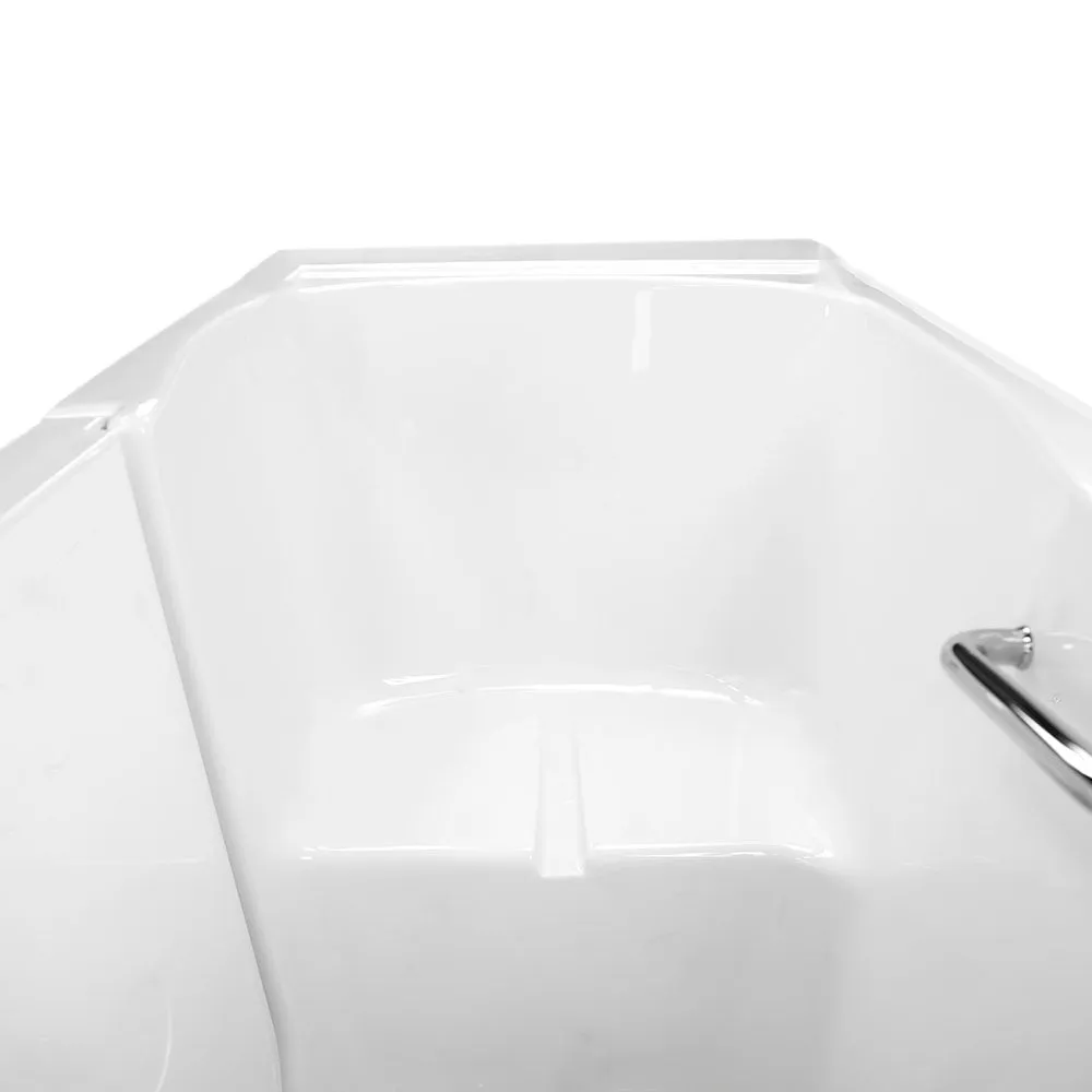 Ella Capri 30"x52" Acrylic Soaking Walk-In-Bathtub, Left Outward Swing Door, 5 Piece Fast Fill Faucet, 2" Dual Drain