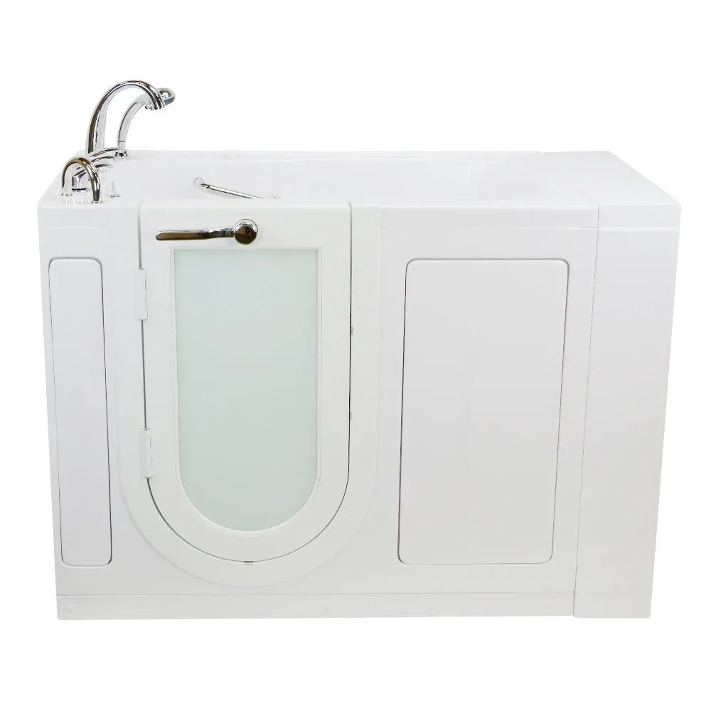 Ella Capri 30"x52" Acrylic Soaking Walk-In-Bathtub, Left Outward Swing Door, 5 Piece Fast Fill Faucet, 2" Dual Drain