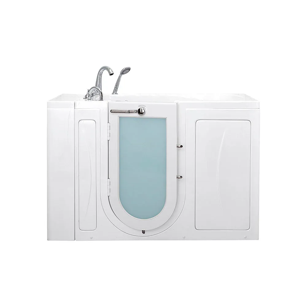 Ella Capri 30"x52" Acrylic Soaking Walk-In-Bathtub, Left Outward Swing Door, 5 Piece Fast Fill Faucet, 2" Dual Drain