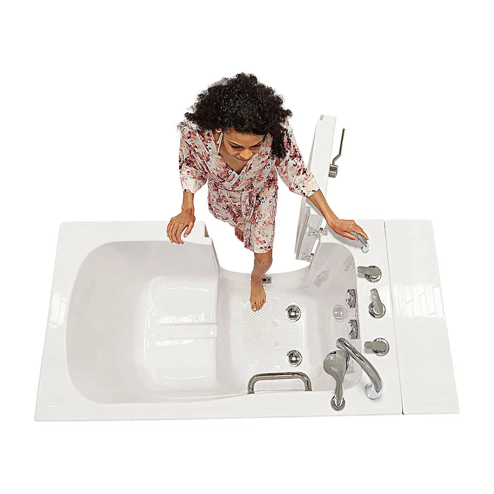 Ella Capri 30"x52" Acrylic Soaking Walk-In-Bathtub, Left Outward Swing Door, 5 Piece Fast Fill Faucet, 2" Dual Drain