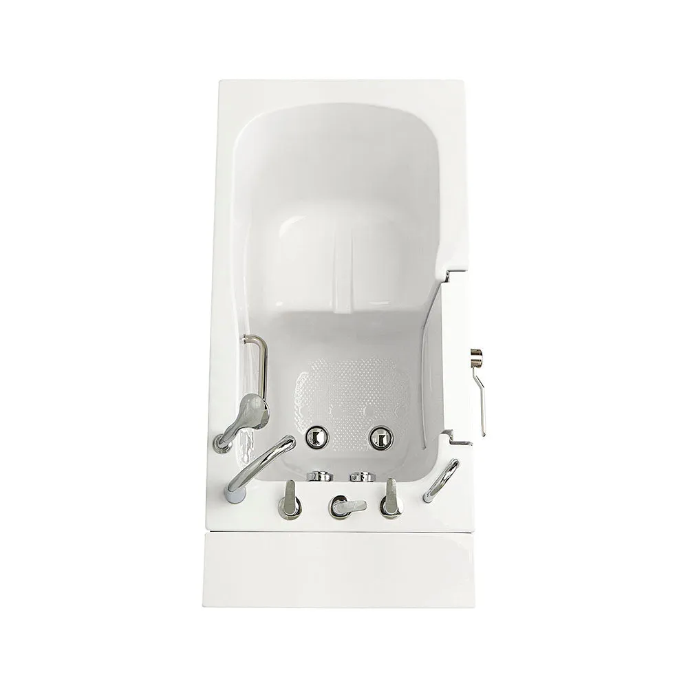 Ella Capri 30"x52" Acrylic Soaking Walk-In-Bathtub, Left Outward Swing Door, 5 Piece Fast Fill Faucet, 2" Dual Drain