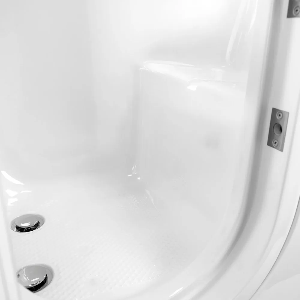 Ella Capri 30"x52" Acrylic Soaking Walk-In-Bathtub, Left Outward Swing Door, 5 Piece Fast Fill Faucet, 2" Dual Drain