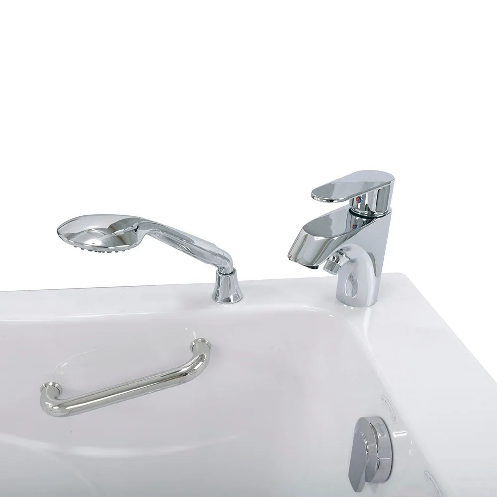 Ella Capri 30"x52" Acrylic Soaking Walk-In-Bathtub, Right Outward Swing Door, 2 Piece Fast Fill Faucet, 2" Dual Drain